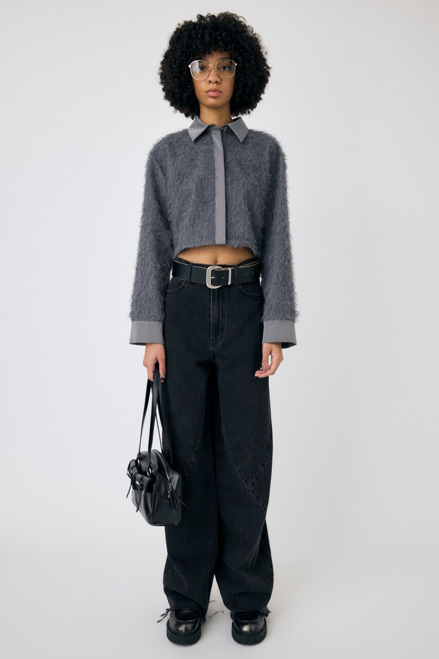 MOUSSY「FRINGE CROPPED シャツ」|シャツ・ブラウス|