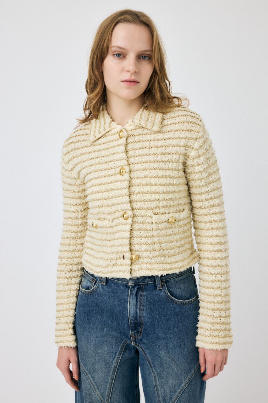 MOUSSY「TWEEDY ニットカーディガン」|ニット・セーター|IVOY3