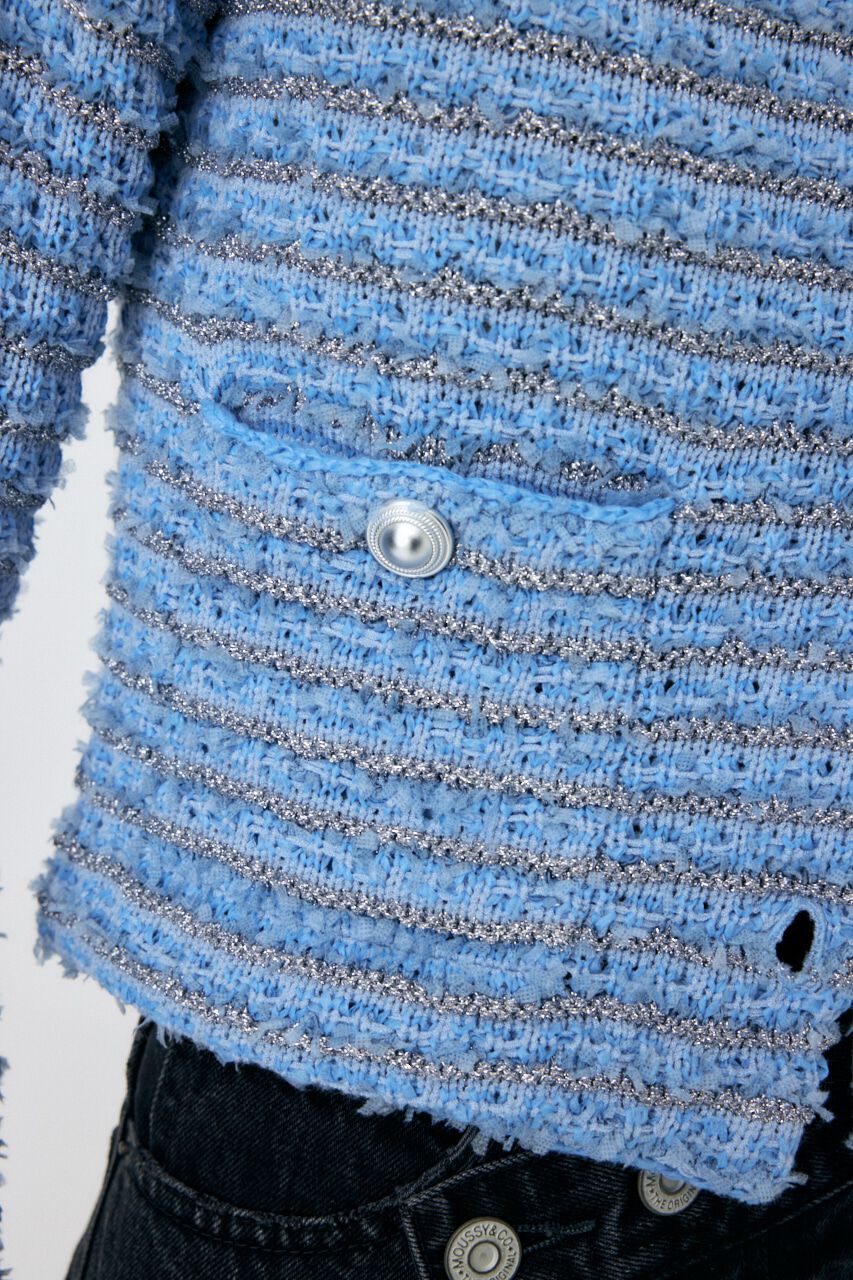 MOUSSY「TWEEDY ニットカーディガン」|ニット・セーター|