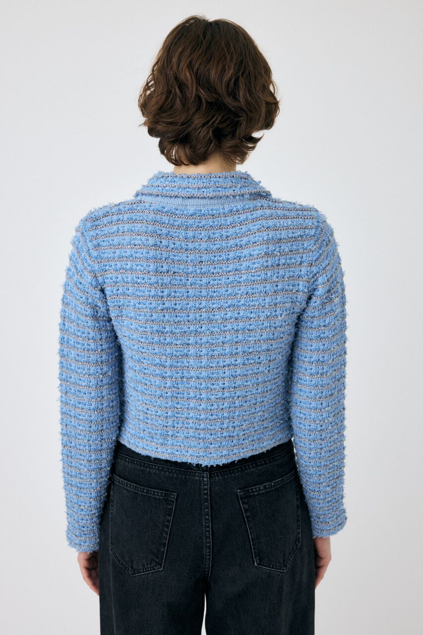 MOUSSY「TWEEDY ニットカーディガン」|ニット・セーター|