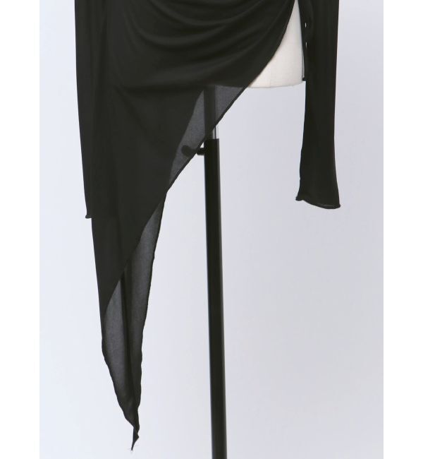 EMODA「【VEQUM】ASYMMETRY SHEER LONG TOP」|Tシャツ・カットソー|