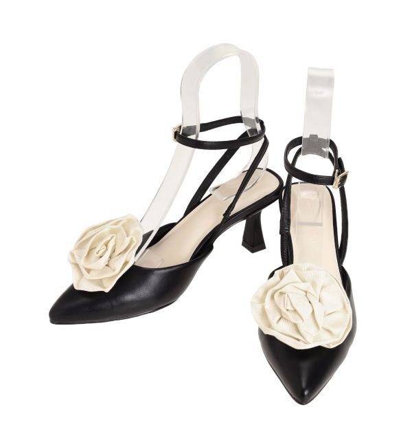 MERCURYDUO「コサージュミュールパンプス」|パンプス|