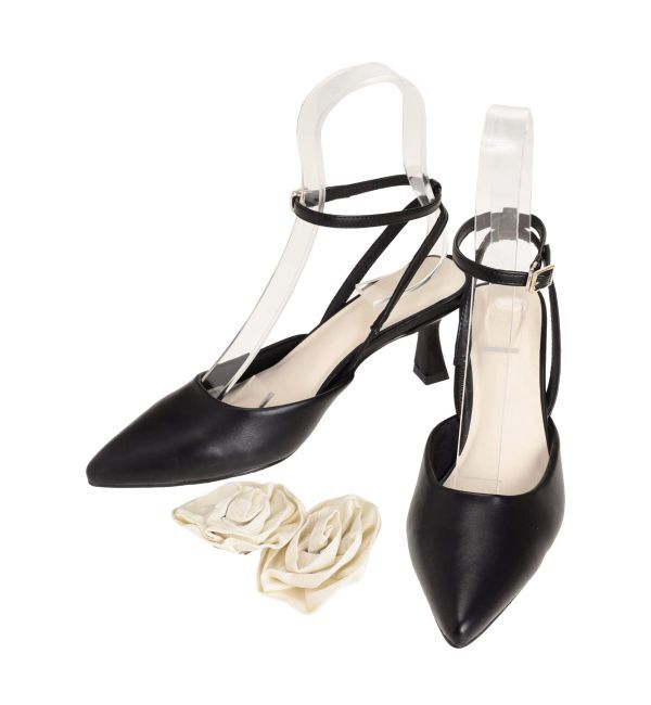 MERCURYDUO「コサージュミュールパンプス」|パンプス|