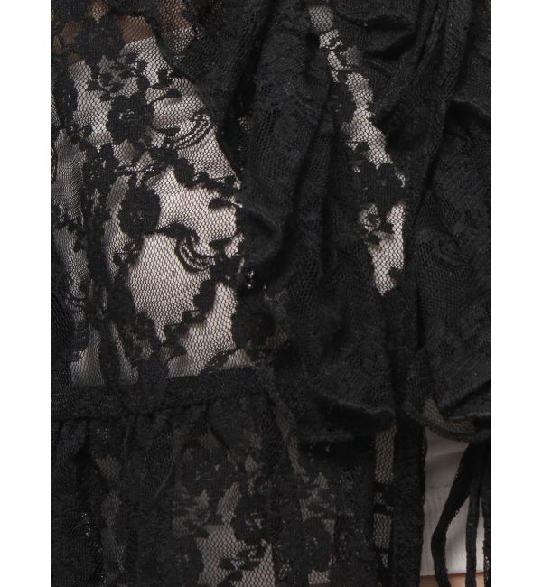 EVRIS「フロントリボンレースクロップドシャツ」|シャツ・ブラウス|