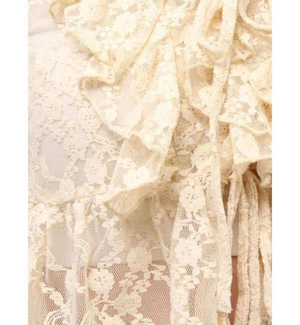 EVRIS「フロントリボンレースクロップドシャツ」|シャツ・ブラウス|