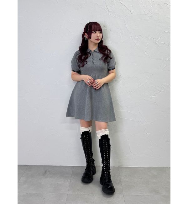 jouetie「ニットポロミニワンピース」|ワンピース|