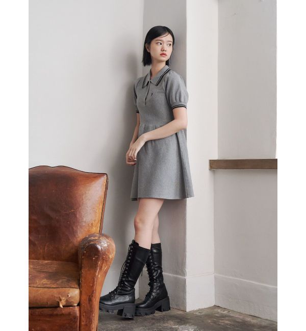 jouetie「ニットポロミニワンピース」|ワンピース|