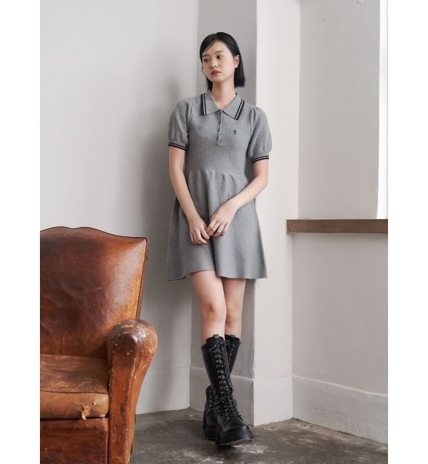 jouetie「ニットポロミニワンピース」|ワンピース|