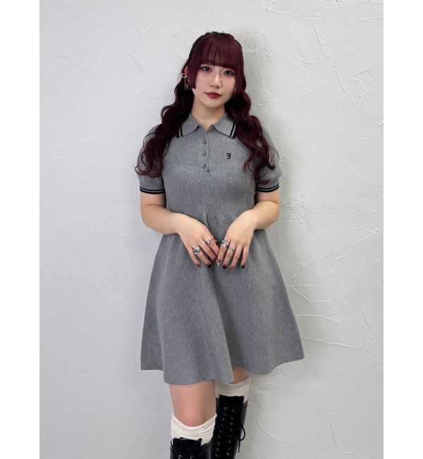 jouetie「ニットポロミニワンピース」|ワンピース|グレー