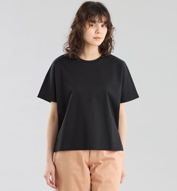 MACKINTOSH PHILOSOPHY「GREY LABEL クールタッチコットン半袖ドルマンTシャツ」|Tシャツ・カットソー|ブラック