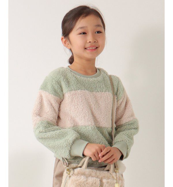 ikka kids「フェイクファー切り替えプルオーバー（120~160cm）」|Tシャツ・カットソー|