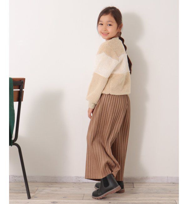 ikka kids「フェイクファー切り替えプルオーバー（120~160cm）」|Tシャツ・カットソー|