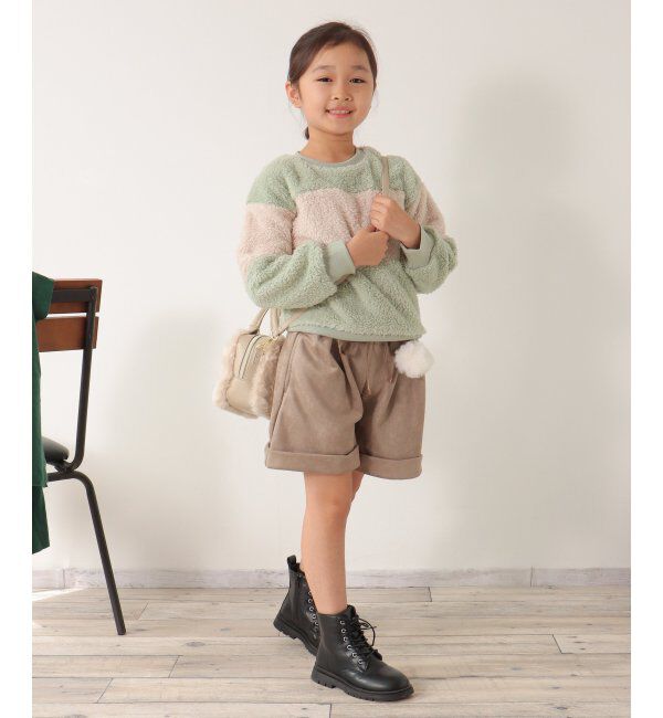 ikka kids「フェイクファー切り替えプルオーバー（120~160cm）」|Tシャツ・カットソー|