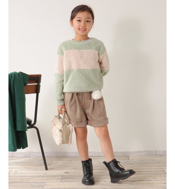 ikka kids「フェイクファー切り替えプルオーバー（120~160cm）」|Tシャツ・カットソー|