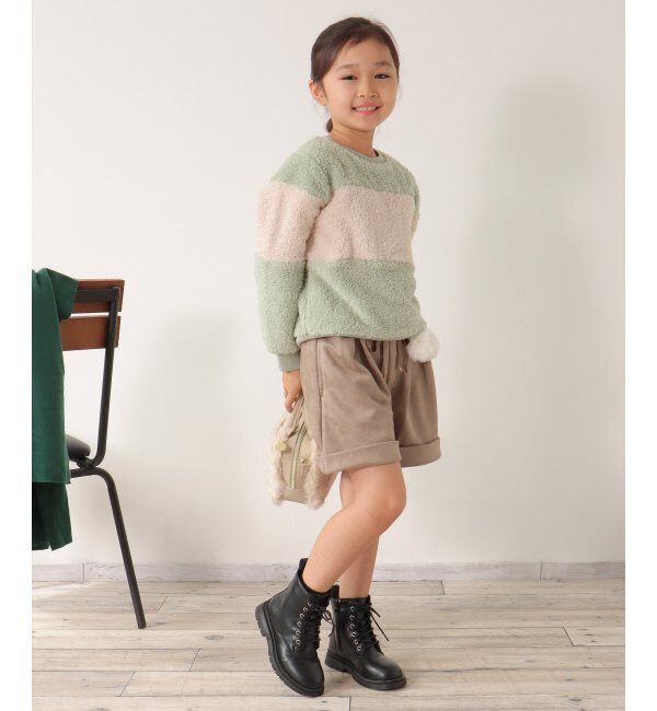 ikka kids「フェイクファー切り替えプルオーバー（120~160cm）」|Tシャツ・カットソー|
