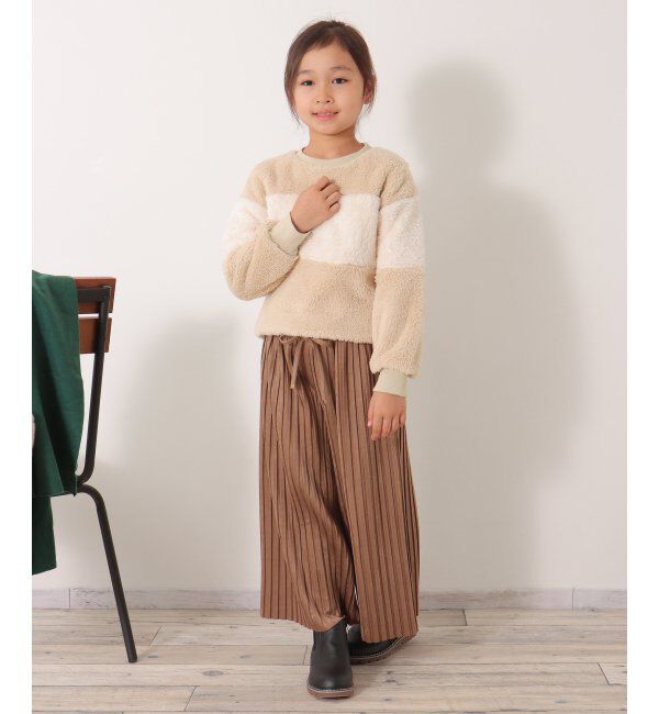 ikka kids「フェイクファー切り替えプルオーバー（120~160cm）」|Tシャツ・カットソー|