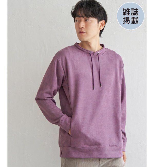ikka「【抗菌防臭／吸水速乾】GOKU楽スエードルーイカラー」|パーカー|パープル