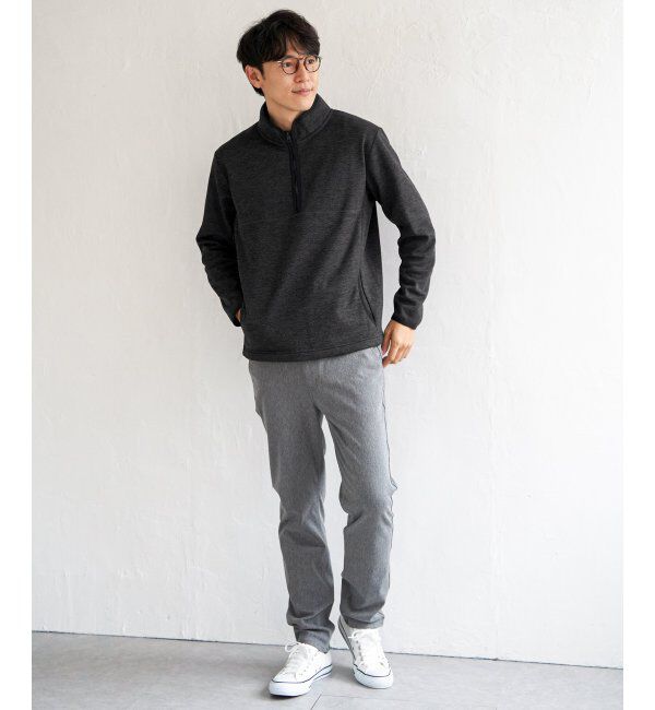 ikka「ウールライクニットハーフジッププルオーバー」|パーカー|