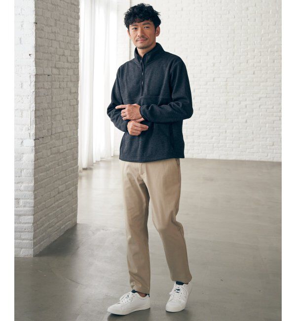 ikka「ウールライクニットハーフジッププルオーバー」|パーカー|
