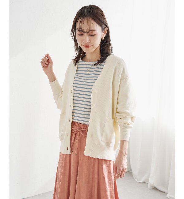 ikka「【洗濯機で洗える】GOKU楽ニットカーディガン」|その他|