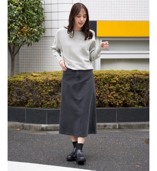 IKKA LOUNGE「横リブドルマンラメニットプルオーバー」|プルオーバー|