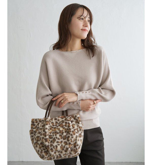 IKKA LOUNGE「横リブドルマンラメニットプルオーバー」|プルオーバー|