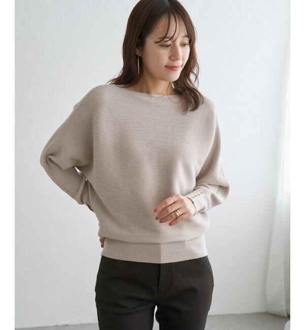 IKKA LOUNGE「横リブドルマンラメニットプルオーバー」|プルオーバー|
