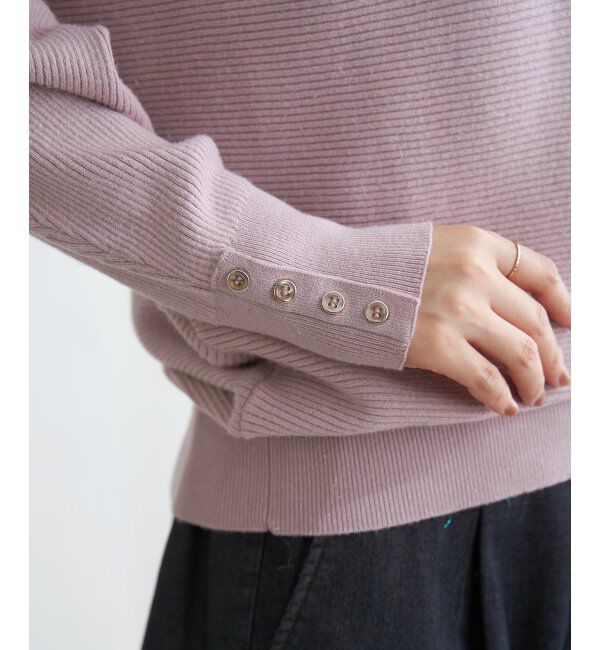 IKKA LOUNGE「横リブドルマンラメニットプルオーバー」|プルオーバー|