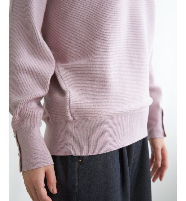 IKKA LOUNGE「横リブドルマンラメニットプルオーバー」|プルオーバー|