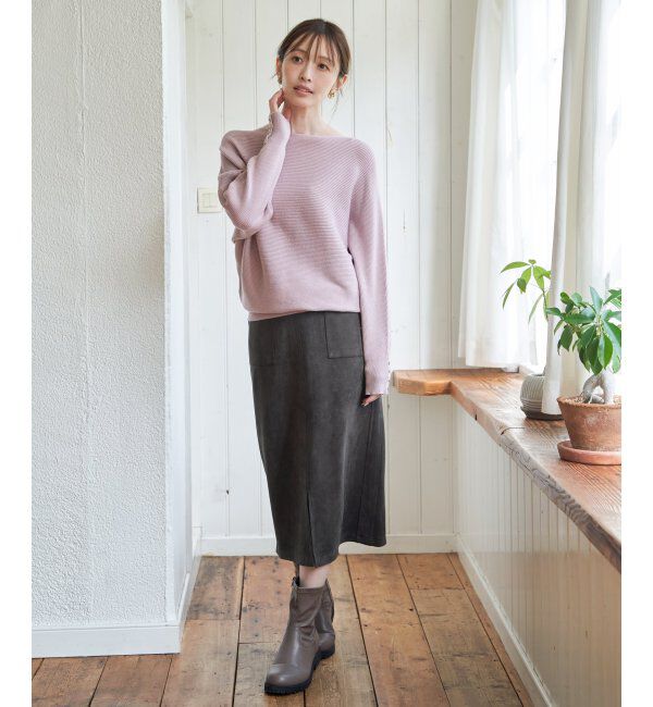 IKKA LOUNGE「横リブドルマンラメニットプルオーバー」|プルオーバー|
