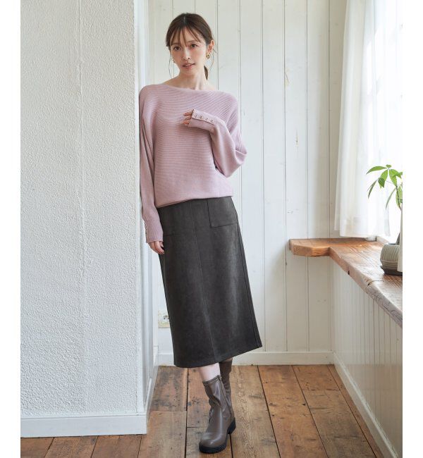 IKKA LOUNGE「横リブドルマンラメニットプルオーバー」|プルオーバー|