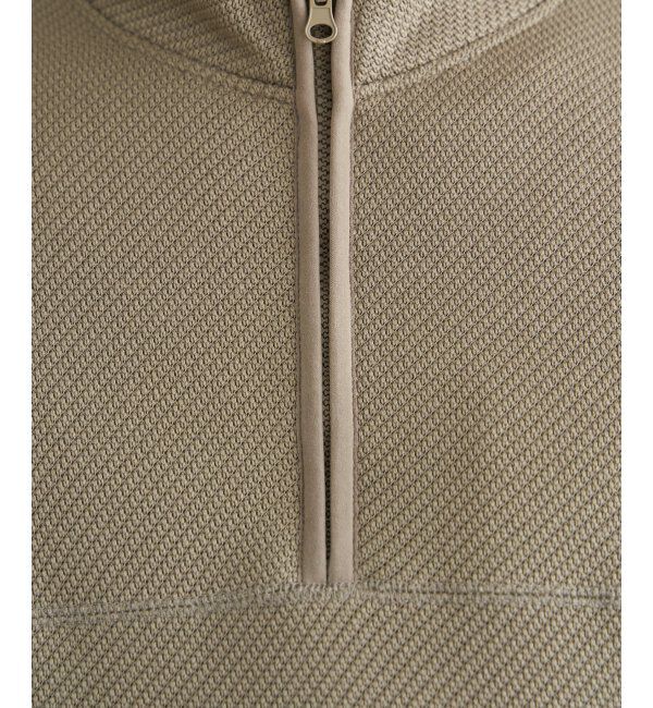 ikka「ツイルジャカード裏起毛ハーフジッププルオーバー」|パーカー|
