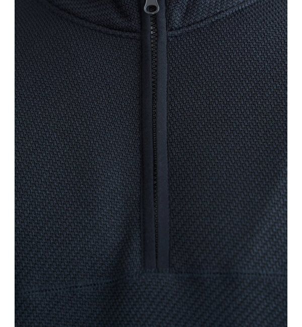 ikka「ツイルジャカード裏起毛ハーフジッププルオーバー」|パーカー|