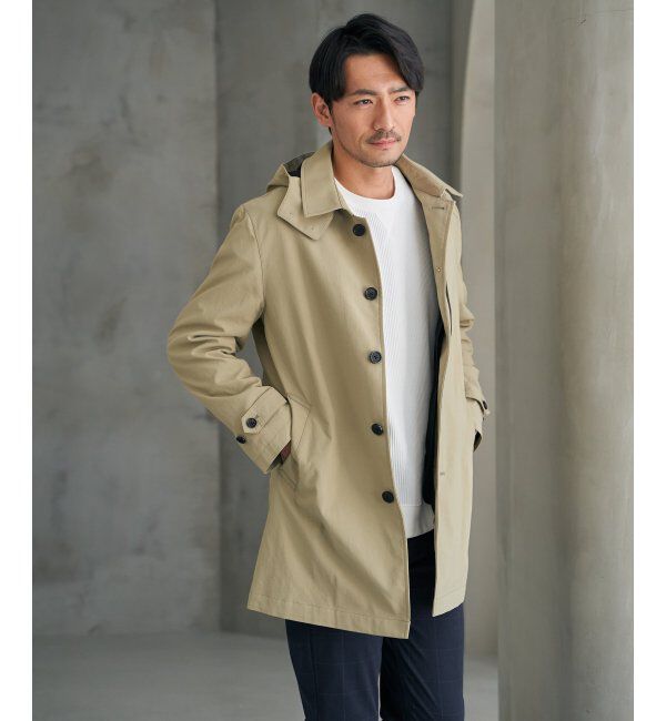 IKKA LOUNGE「２ｗａｙライナーツキフードステンカラー」|その他|ベージュ