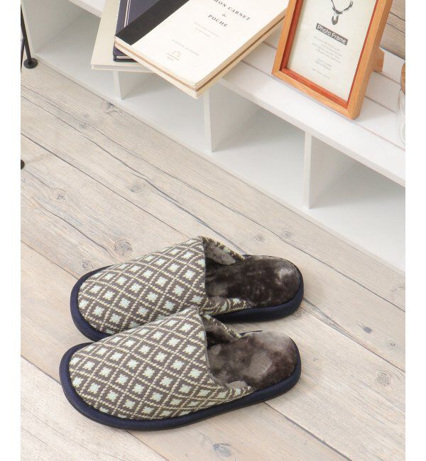 Lbc with Life「ニットスリッパ」|ルームシューズ|グレー