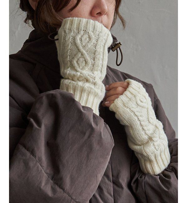 Lbc with Life「ニット指なしグローブ」|手袋|