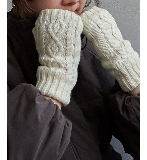 Lbc with Life「ニット指なしグローブ」|手袋|