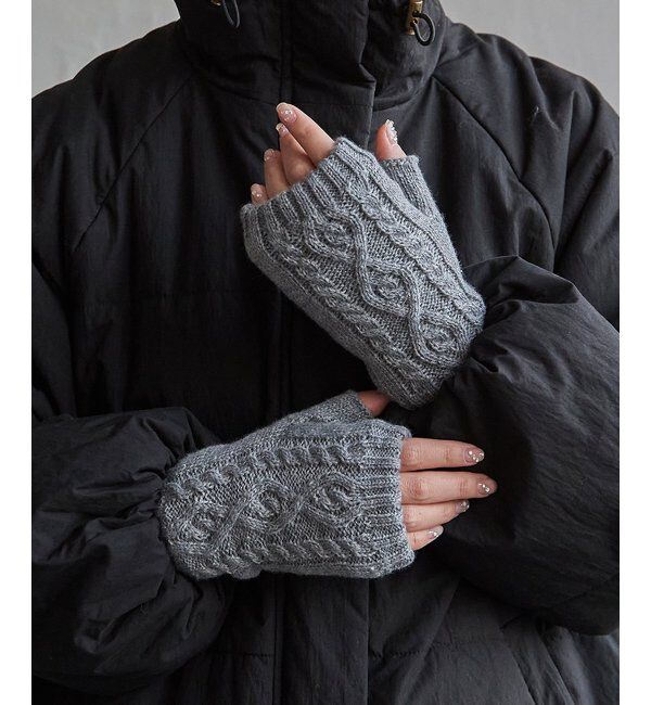 Lbc with Life「ニット指なしグローブ」|手袋|