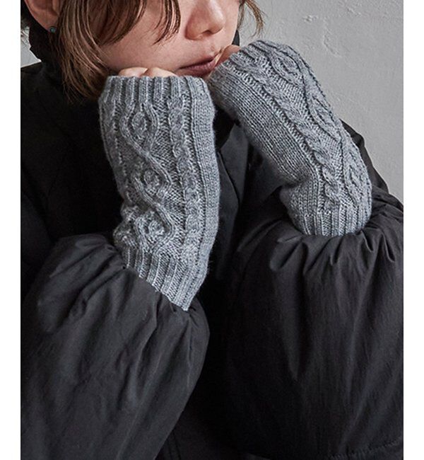 Lbc with Life「ニット指なしグローブ」|手袋|