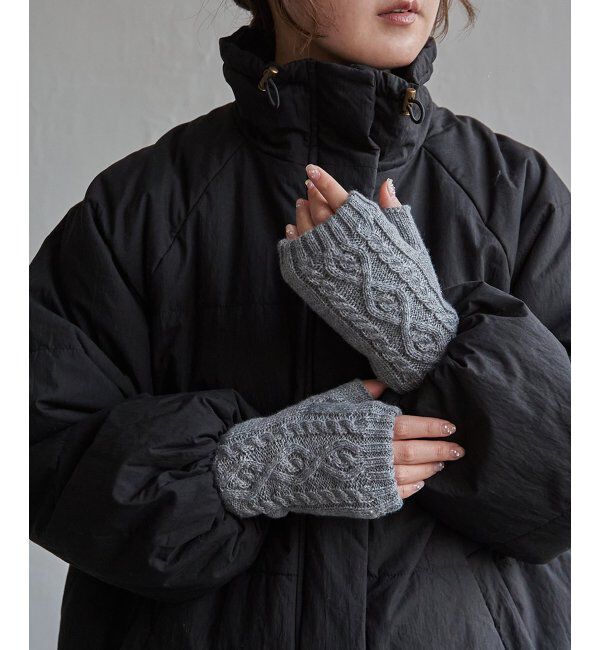 Lbc with Life「ニット指なしグローブ」|手袋|