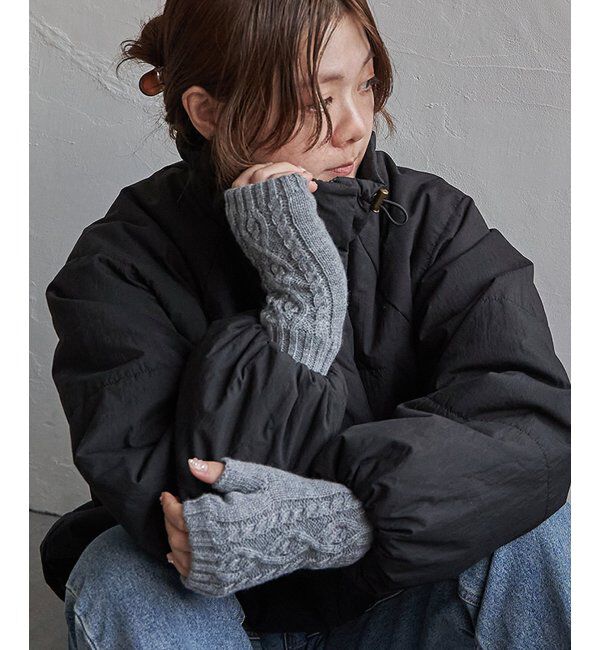 Lbc with Life「ニット指なしグローブ」|手袋|