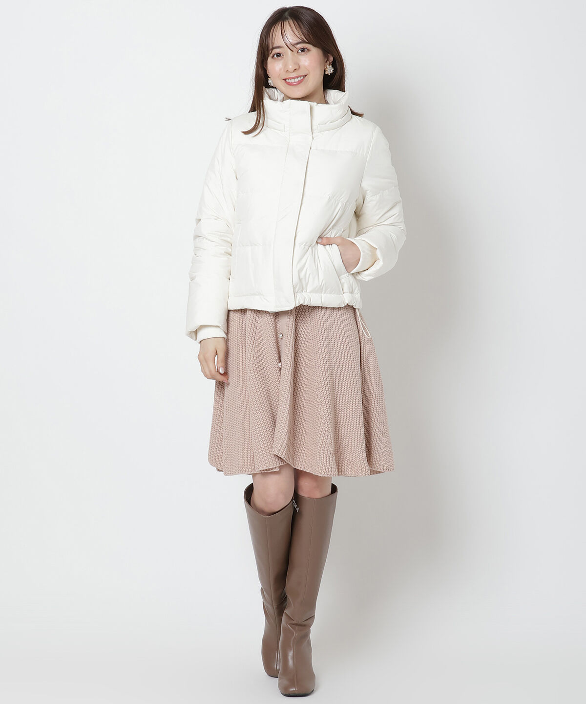 WILLSELECTION「ファー付きショートダウン」|ダウン|