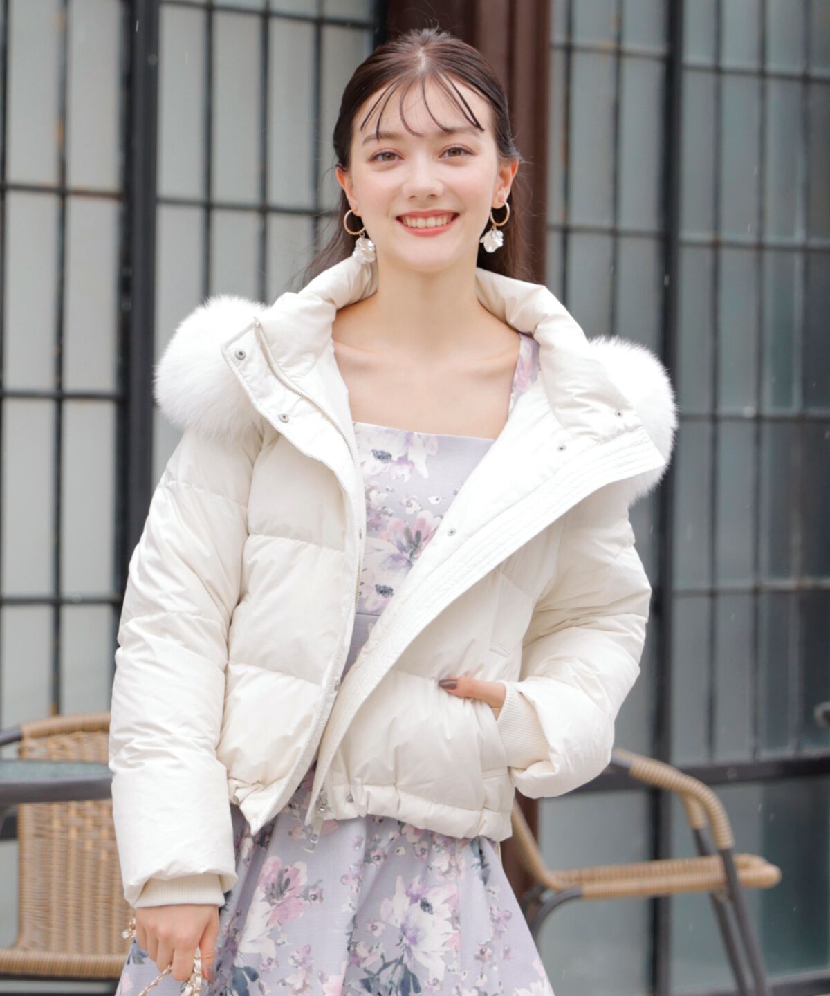 WILLSELECTION「ファー付きショートダウン」|ダウン|