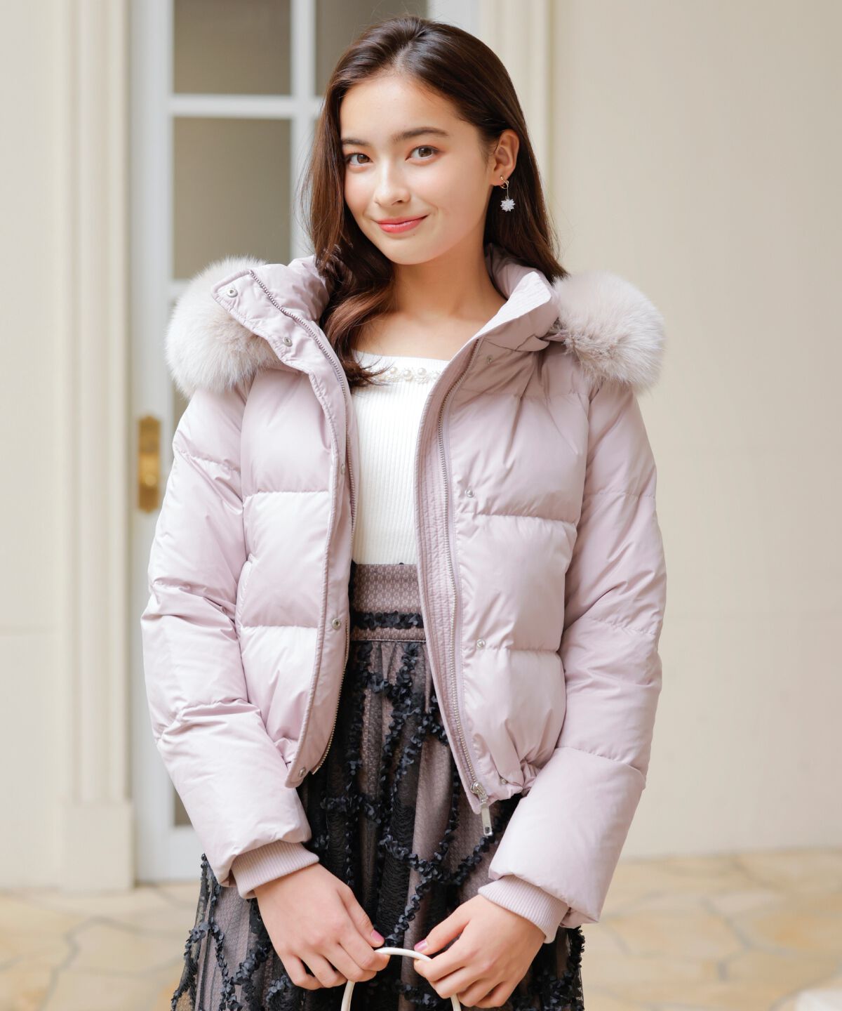 WILLSELECTION「ファー付きショートダウン」|ダウン|