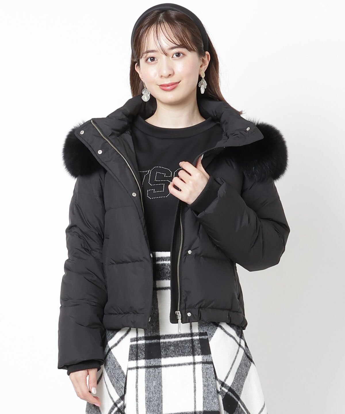 WILLSELECTION「ファー付きショートダウン」|ダウン|