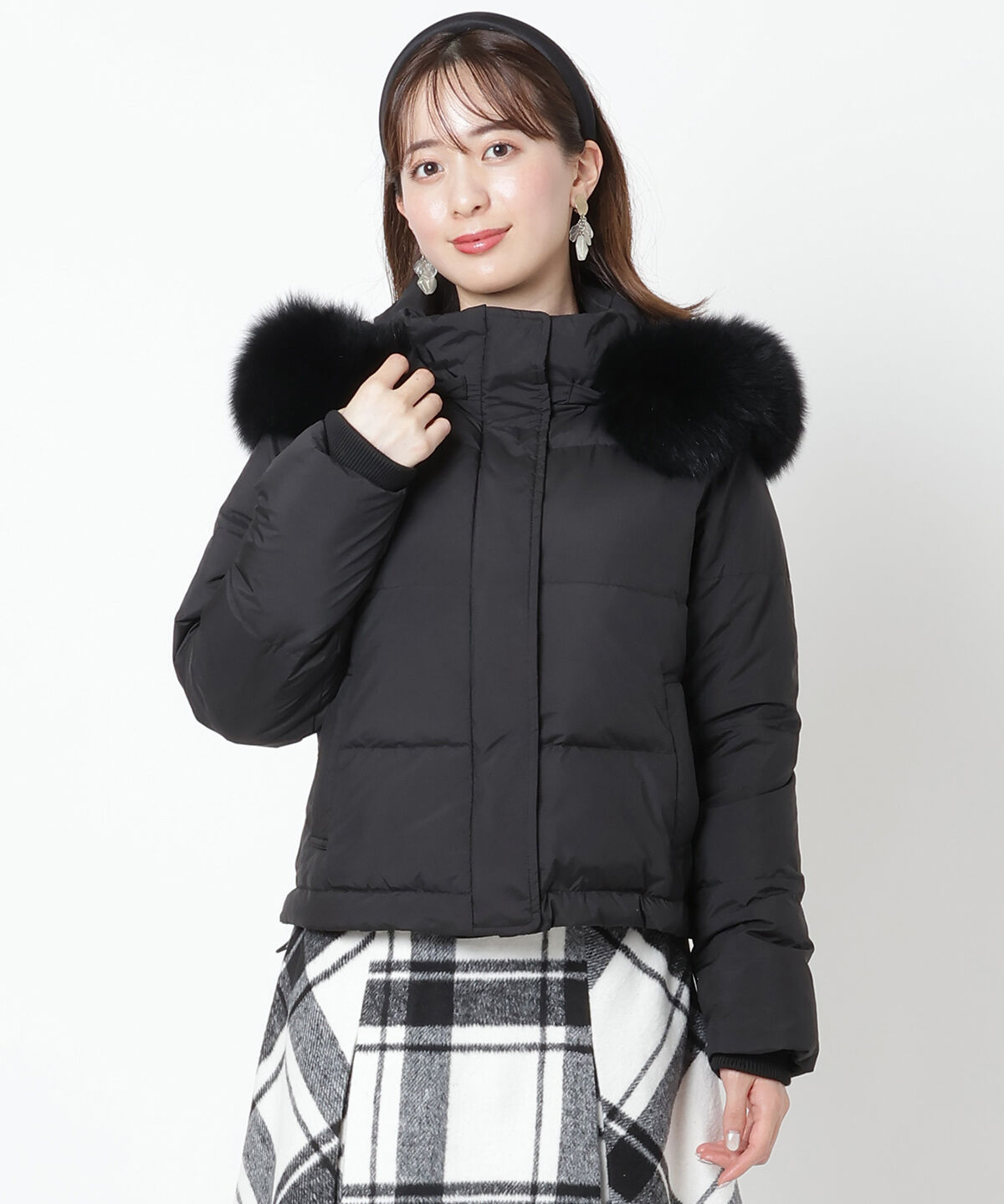 WILLSELECTION「ファー付きショートダウン」|ダウン|