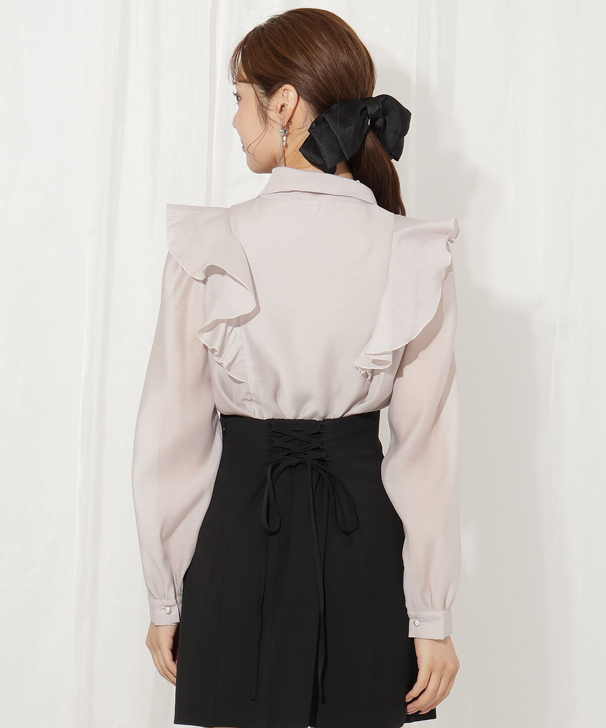 WILLSELECTION「シアーラッフルボウタイブラウス」|シャツ・ブラウス|