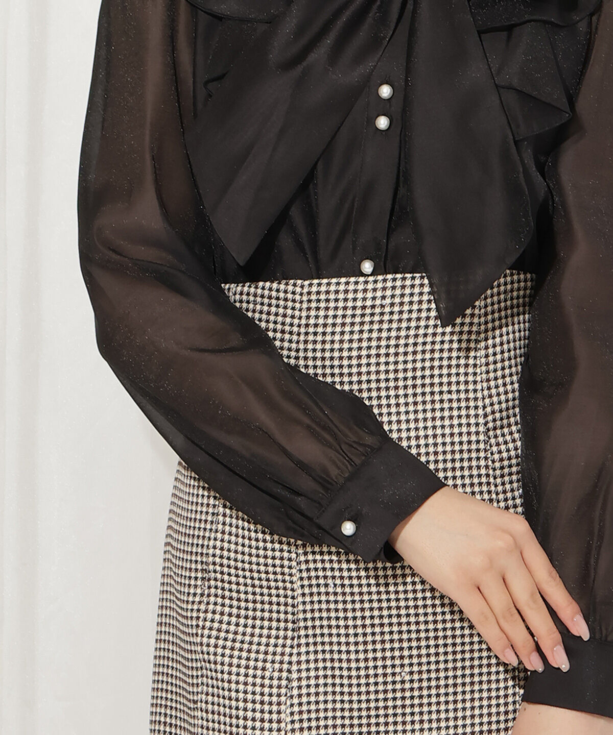 WILLSELECTION「シアーラッフルボウタイブラウス」|シャツ・ブラウス|