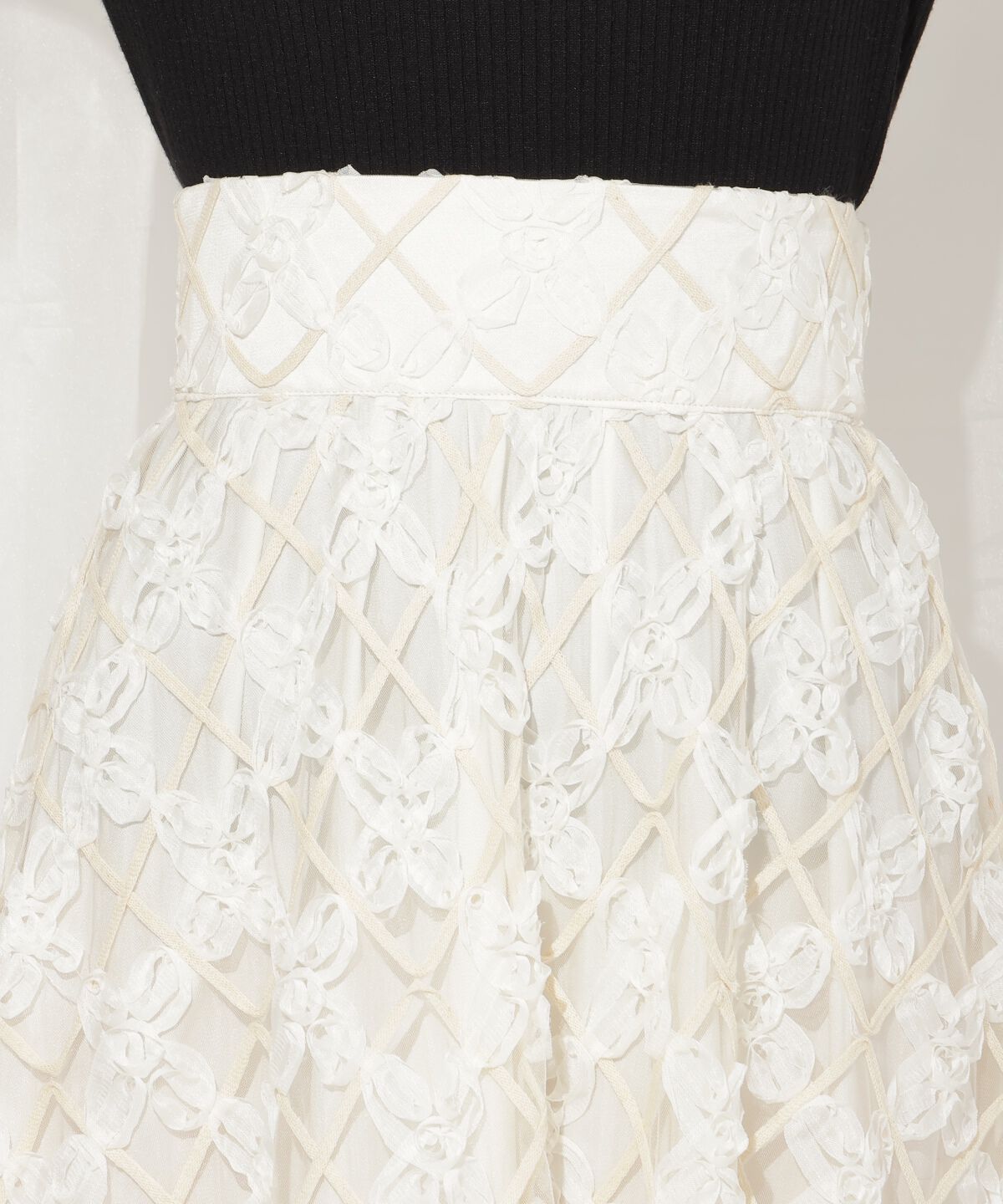 WILLSELECTION「3Dフラワーフレアスカート」|フレア|