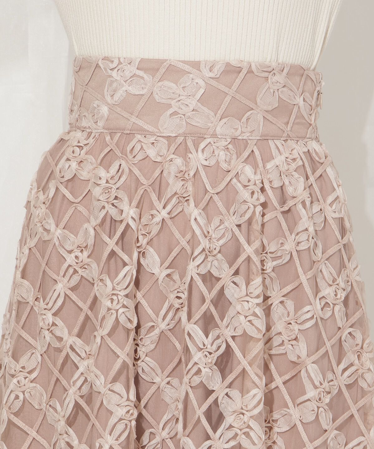 WILLSELECTION「3Dフラワーフレアスカート」|フレア|